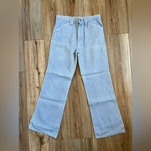 Vintage 70s Live Ins Jeans Talon 42 Zipper USA High Rise Bootcut Denim Size 30W